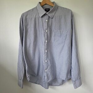 Haggar Striped Button Down Shirt - XXL 18-18.5